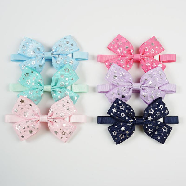Fashion Dog Tie Cute Shining Star Ribbon Pet Bow Tie Small Large Dog Cat Neck Ties Pet Grooming Accessories 6 Colors