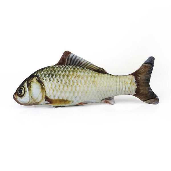 Plush Creative 3D Carp Fish Shape Cat Toy Gift Cute Simulation Fish Playing Toy For Pet Gifts Catnip Fish Stuffed Pillow Doll