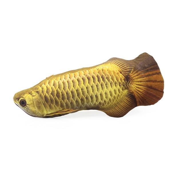 Plush Creative 3D Carp Fish Shape Cat Toy Gift Cute Simulation Fish Playing Toy For Pet Gifts Catnip Fish Stuffed Pillow Doll