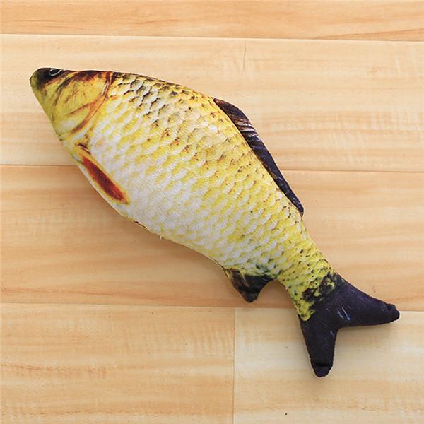 Plush Creative 3D Carp Fish Shape Cat Toy Gift Cute Simulation Fish Playing Toy For Pet Gifts Catnip Fish Stuffed Pillow Doll