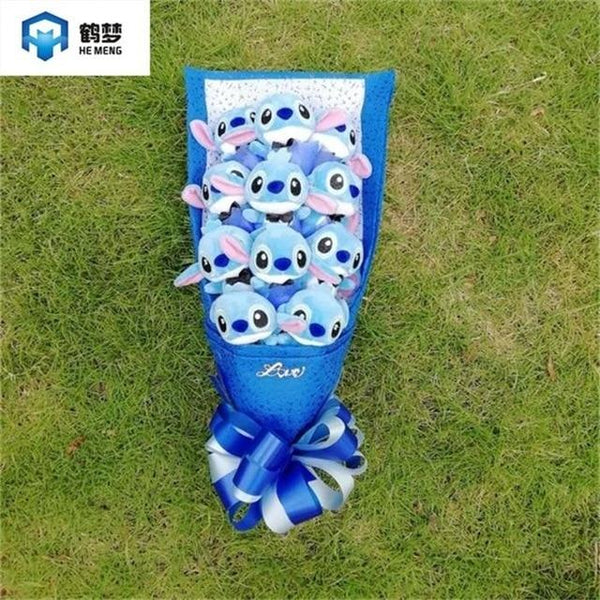 10 styles stitch plush toys with soap flower cartoon bouquets stitch stuffed animal creative gifts for Valentine's and birthday