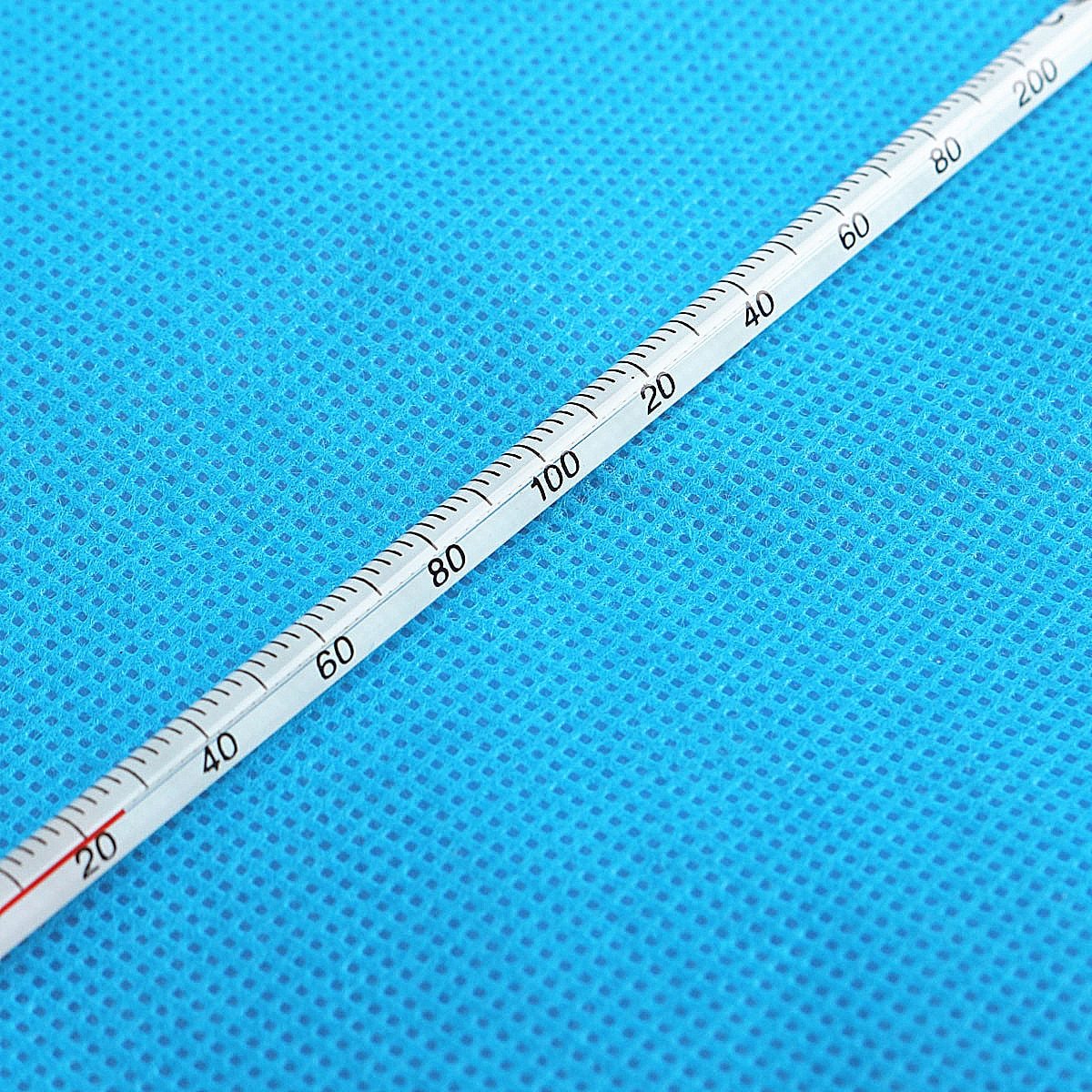 New Transparent High Precision Glass Thermometer 200 Celsius Degree Length 300mm Laboratory Chemistry Glassware