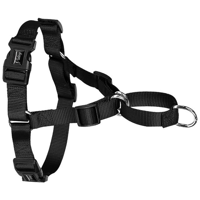 No Pull Nylon Dog Harness Adjustable Pet Dog Harnesses Vest For Medium Large Dogs Pitbull Bulldog German Shepherd  S-XL Black