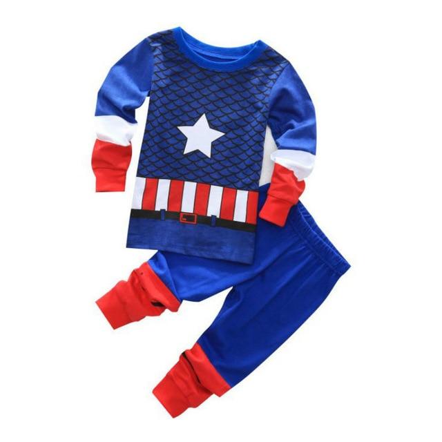 Children's Clothing Sets Boys Sleepwear Clothes Kids Batman Pajamas Set Baby Girls Cotton Cartoon Pijamas Spring Autumn Pyjamas