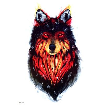Wolf Waterproof Temporary tattoo Sticker Tatuagem Sleeve Tatoo beauty Animals tatuajes henna Fake Tattoo Harry styles tattoos