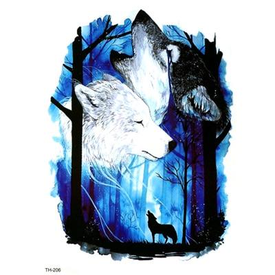 Wolf Waterproof Temporary tattoo Sticker Tatuagem Sleeve Tatoo beauty Animals tatuajes henna Fake Tattoo Harry styles tattoos