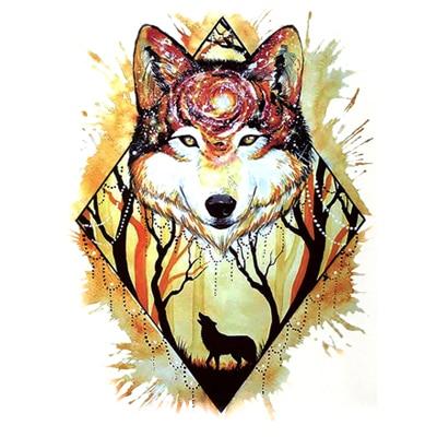 Wolf Waterproof Temporary tattoo Sticker Tatuagem Sleeve Tatoo beauty Animals tatuajes henna Fake Tattoo Harry styles tattoos