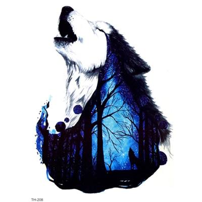 Wolf Waterproof Temporary tattoo Sticker Tatuagem Sleeve Tatoo beauty Animals tatuajes henna Fake Tattoo Harry styles tattoos