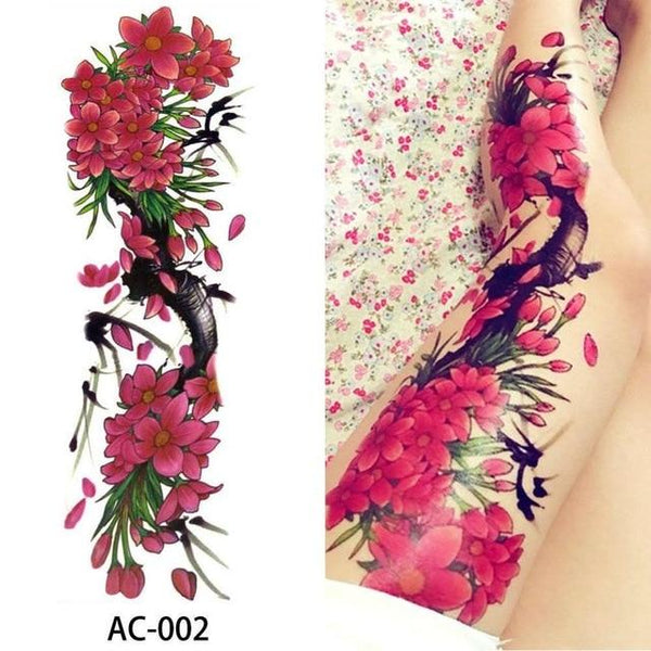 1Pc Sexy Waterproof Temporary Tattoo Sticker Full Arm Sleeve Large Skull Tatoo Stickers Fake Fattoos for Men Women #272596