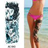 1Pc Sexy Waterproof Temporary Tattoo Sticker Full Arm Sleeve Large Skull Tatoo Stickers Fake Fattoos for Men Women #272596