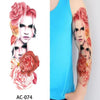 1Pc Sexy Waterproof Temporary Tattoo Sticker Full Arm Sleeve Large Skull Tatoo Stickers Fake Fattoos for Men Women #272596