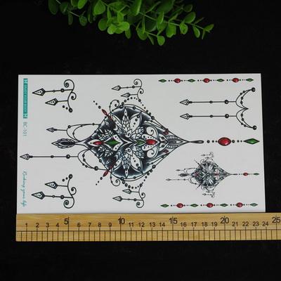 New designs Chest Flash Tattoo large rose flower dragonfly shoulder arm Sternum tattoos henna body/back paint Under breast skull