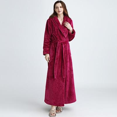 Men Winter Extra Long Thick Warm Grid Flannel Bathrobe Mens Luxury Kimono Bath Robe Women Sexy Robes Male Thermal Dressing Gown