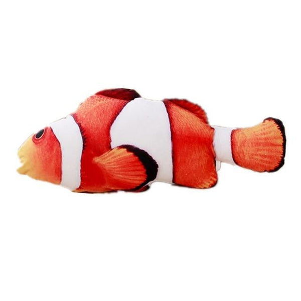 Anpro 1PC Vivid Artificial Fish Shape Simulation Plush Pet Cat Chew Toy Cat Mint Catnip Fish Toys Interaction Training Toys