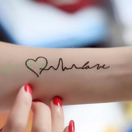 Waterproof Temporary Tattoo sticker on ear finger music note bird stars line streak henna tatto flash tatoo fake for women 24