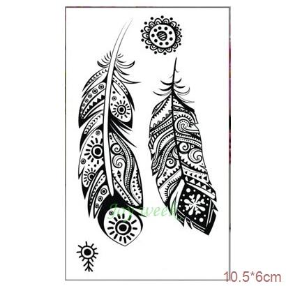 Waterproof Temporary Tattoo sticker on ear finger music note bird stars line streak henna tatto flash tatoo fake for women 24