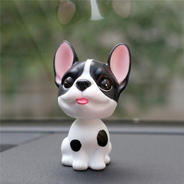 Car Ornament PVC French Bulldog Shake Head Toy Dolls Cute Decoration Automobiles Interior Dashboard Nodding Dog Figure Ornaments