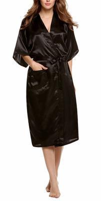 CEARPION Plus Size S-3XL Satin Robe Gown Women's Kimono Bathrobe Sexy Home Clothes Casual Sleepwear Intimate Lingerie Negligee