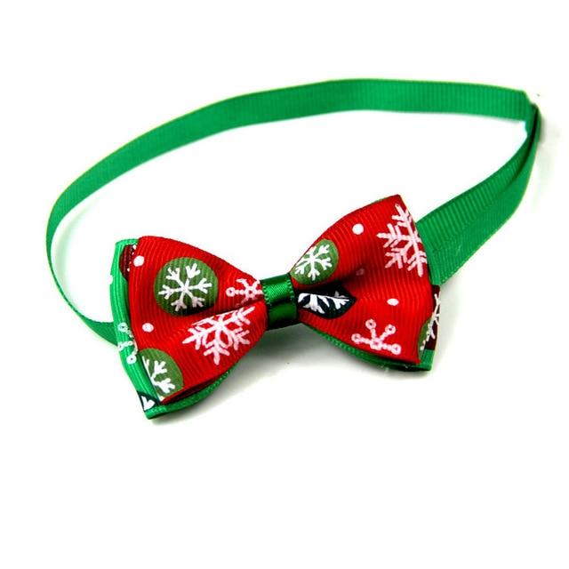 Christmas Holiday Pet Cat Dog Collar Bow Tie Adjustable Neck Strap Cat Dog Grooming Accessories Pet Product Supplies Christmas