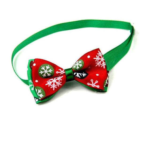 Christmas Holiday Pet Cat Dog Collar Bow Tie Adjustable Neck Strap Cat Dog Grooming Accessories Pet Product Supplies Christmas