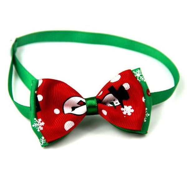 Christmas Holiday Pet Cat Dog Collar Bow Tie Adjustable Neck Strap Cat Dog Grooming Accessories Pet Product Supplies Christmas