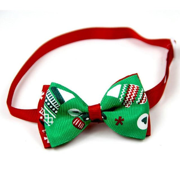 Christmas Holiday Pet Cat Dog Collar Bow Tie Adjustable Neck Strap Cat Dog Grooming Accessories Pet Product Supplies Christmas