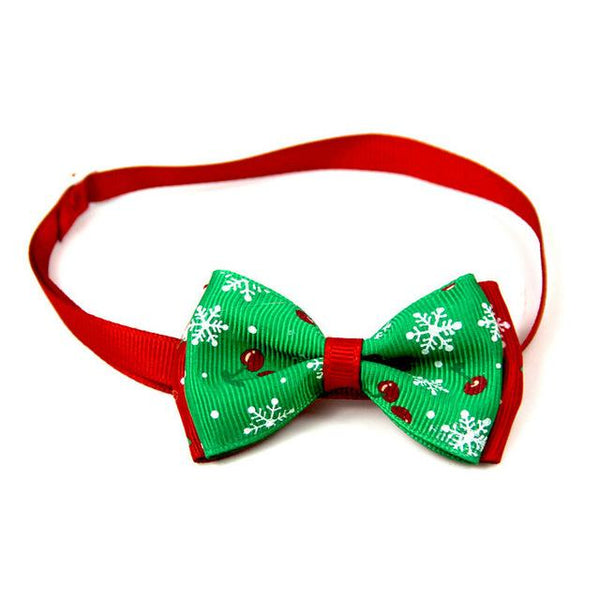 Christmas Holiday Pet Cat Dog Collar Bow Tie Adjustable Neck Strap Cat Dog Grooming Accessories Pet Product Supplies Christmas
