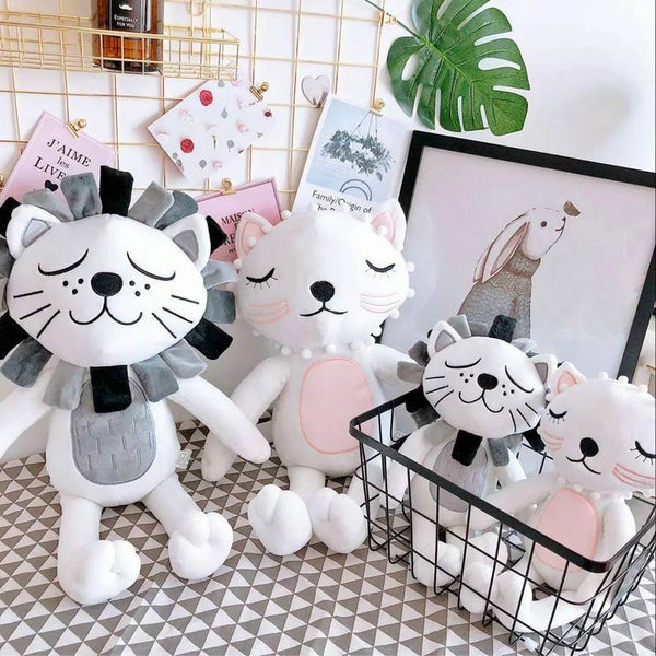 40cm Kawaii Plush Cat Lion Doll Toys For Children Room Decor Stuffed Plush Toys Kids Baby Appease Doll Christmas Gift