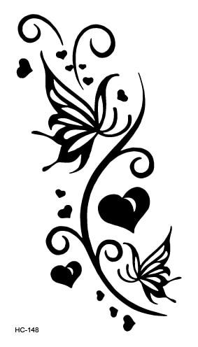 MB Classic Black Tatoo Cat Bird Fake Tattoo Tatuajes Hand Tatouage Body Waterproof Temporary Tattoo Sticker Small Taty