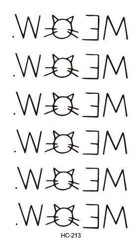MB Classic Black Tatoo Cat Bird Fake Tattoo Tatuajes Hand Tatouage Body Waterproof Temporary Tattoo Sticker Small Taty