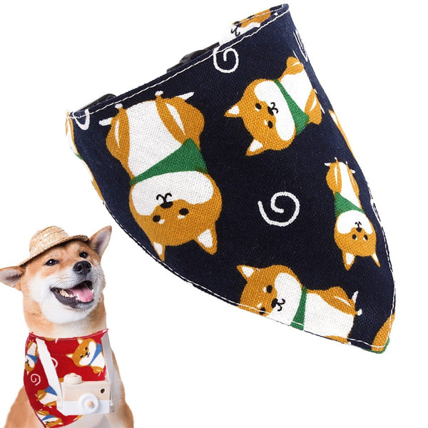 1PC Doggy Printed Handsome Pet Dog Scarf Collars Adjustable Puppy Triangular Bandana Pet Dog Cat Tie Collar Pet Accessories
