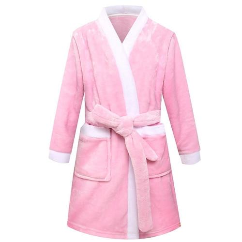 Children Bathrobes for Boys Velvet Sleepwear Baby Robes Pajamas for Girls Clothes Teens Striped Pijamas Kids Bath Robe Home Wear
