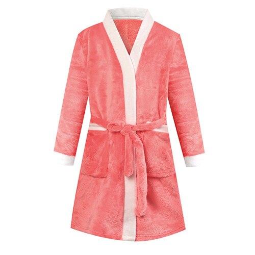 Children Bathrobes for Boys Velvet Sleepwear Baby Robes Pajamas for Girls Clothes Teens Striped Pijamas Kids Bath Robe Home Wear