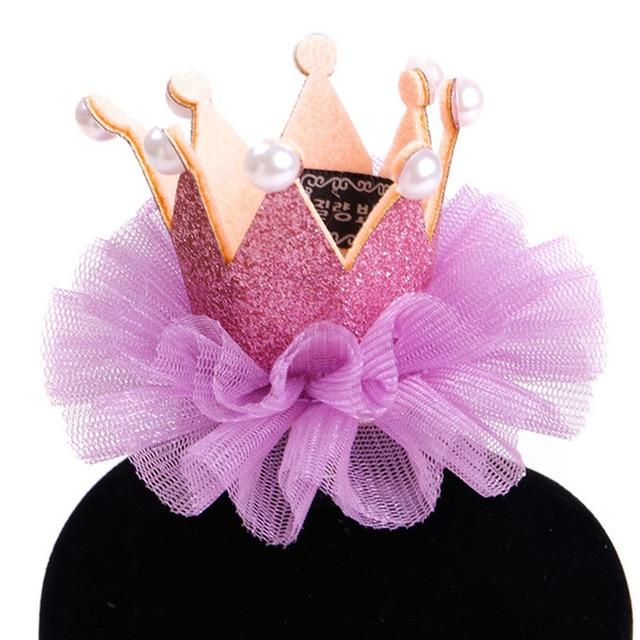 Cute Lace Princess Crown Dog Cat Pet Hair Clip Wedding Birthday Party Photography Decoration Pet Supplies Gift for Kitty Puppy