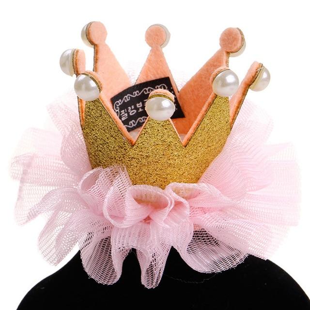 Cute Lace Princess Crown Dog Cat Pet Hair Clip Wedding Birthday Party Photography Decoration Pet Supplies Gift for Kitty Puppy