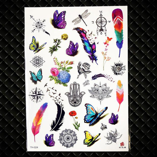 Summer Style Girl Women Henna Gold Metallic Flash Tattoo Stickers Girls Fake Waterproof Tattoo Golden Color Bracelets Leg Tatoos