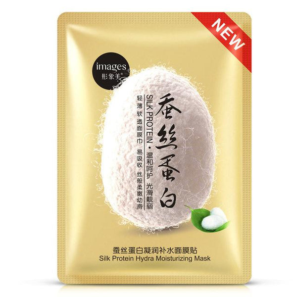 Images Silk Protein Facial Mask Moisturizing Whitening Oil Control anti aging anti wrinkle Face mask Tender Soften Skin Care