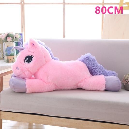 Giant 110cm Unicorn Plush Toy Soft Stuffed  Cartoon Unicorn Dolls Animal Horse Toy High Quality Toys for Children Girls