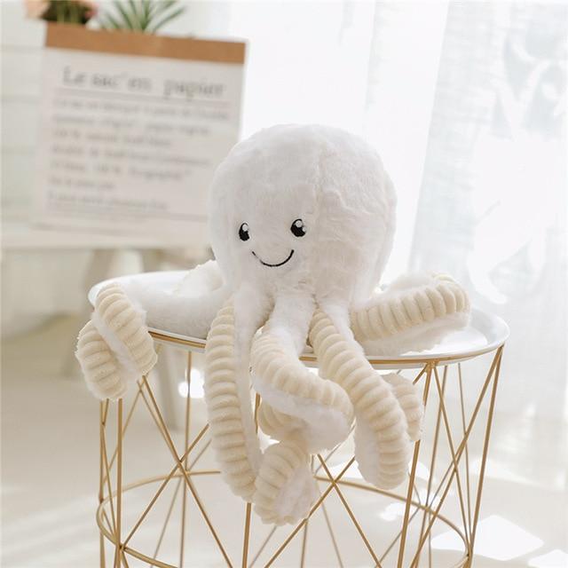 Vanmajor 18/40/60/80cm  Rabbit hair big octopus doll octopus Plush Toys  baby soft tentacles