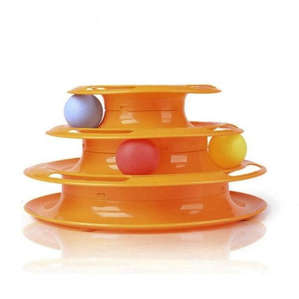 Pet Toys Cat Crazy Ball Disk Interactive Amusement Plate Play Disc Trilaminar Turntable Cat Toy