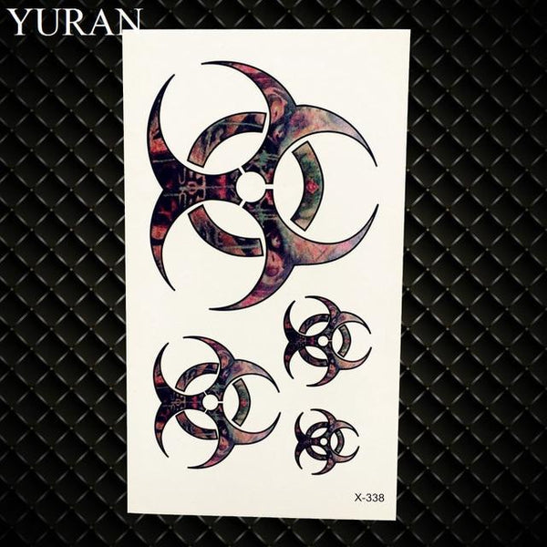 25 Style Men Tattoo Stickers Totem Scorpion Black Gun Hands Temporary Tattoo Kids Body Art Face Self Adhesive Tatoos Cool Paste