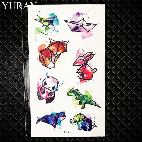 25 Style Men Tattoo Stickers Totem Scorpion Black Gun Hands Temporary Tattoo Kids Body Art Face Self Adhesive Tatoos Cool Paste
