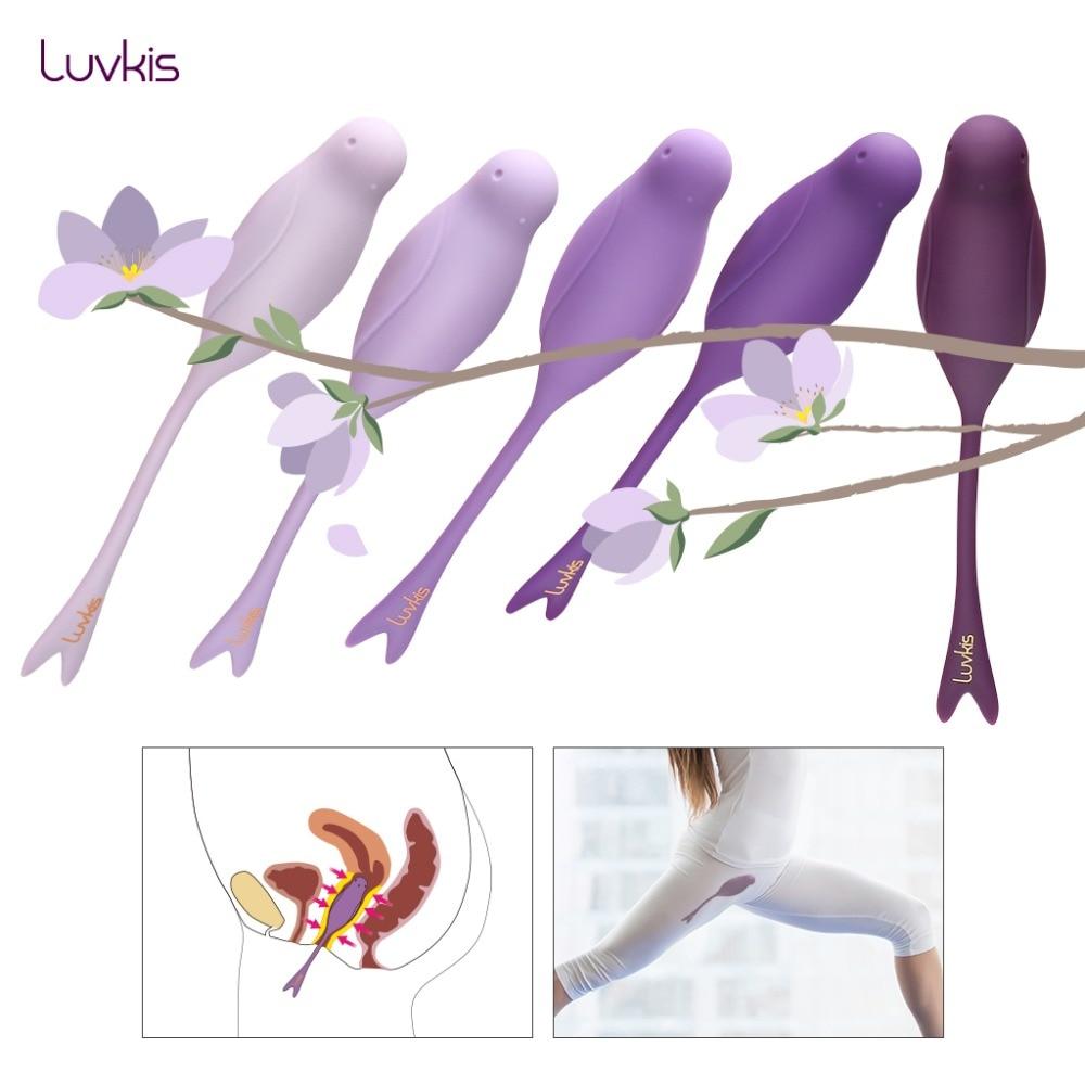 Luvkis 5pcs Set Bodysafe Medical Silicone Ball Ben Wa Ball Vagina Tighten Exercise Machine Vagina Ball Sex Toys for Women Purple
