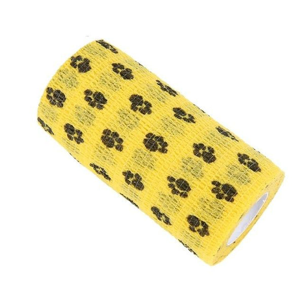 Pet Dog Cat Health Wrapping Bandage Breathable Tearing Non-woven Cloth Self-adhesive Elastic Pet Bandage Vet Cohesive Bandage