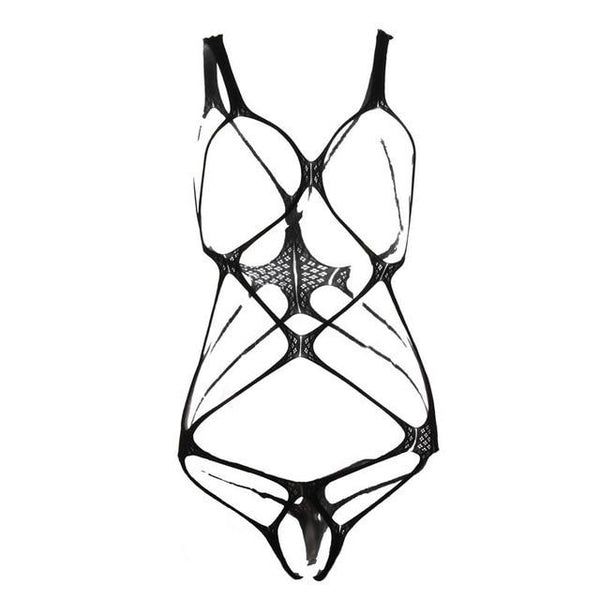 Sexy Teddy Lingerie Hot Hollow Out Mesh Women's Erotic Underwear Transparent Bandage Open Bra Open Crotch Sexy Babydoll Costumes