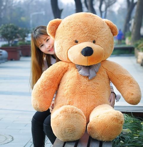 140CM to 200CM cheap giant unstuffed empty teddy bear bearskin coat soft big skin shell Semi-finished plush toys soft kid doll