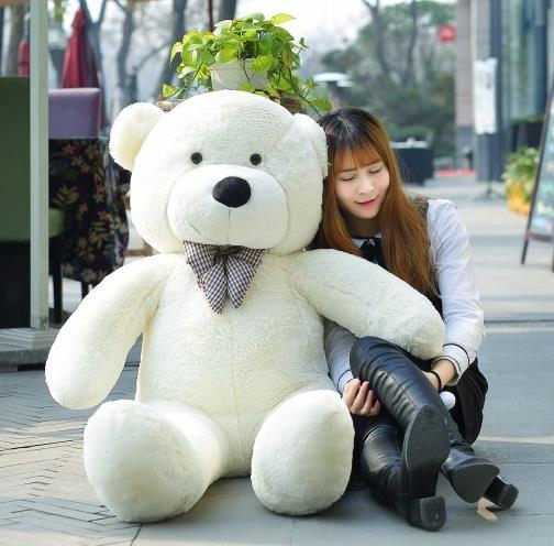 140CM to 200CM cheap giant unstuffed empty teddy bear bearskin coat soft big skin shell Semi-finished plush toys soft kid doll