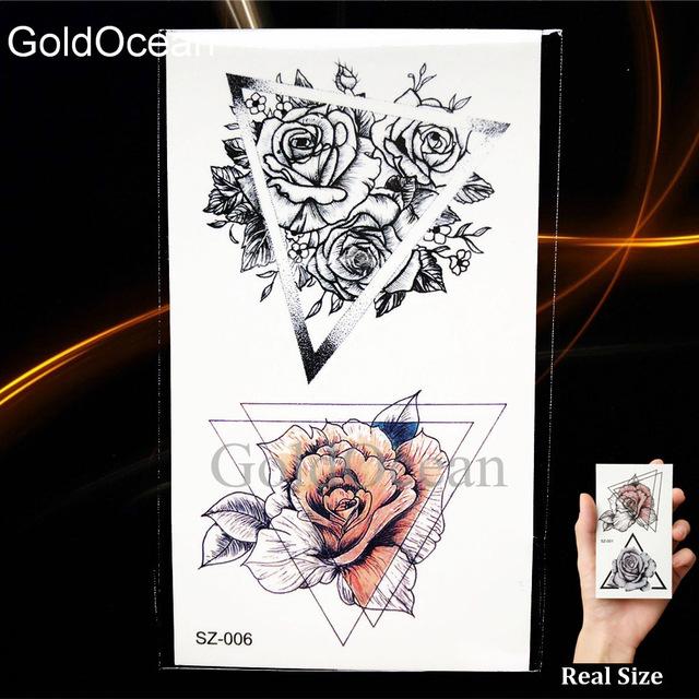 Black Small Paw Temporary Tattoo Women Body Arm Henna Lotus Pendant Tattoo Stickers Girls Fashion Ankle Unicorn Fake Tatoos DIY