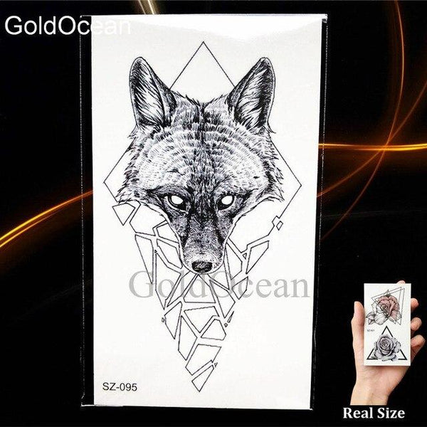 Black Small Paw Temporary Tattoo Women Body Arm Henna Lotus Pendant Tattoo Stickers Girls Fashion Ankle Unicorn Fake Tatoos DIY