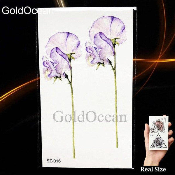 Black Small Paw Temporary Tattoo Women Body Arm Henna Lotus Pendant Tattoo Stickers Girls Fashion Ankle Unicorn Fake Tatoos DIY